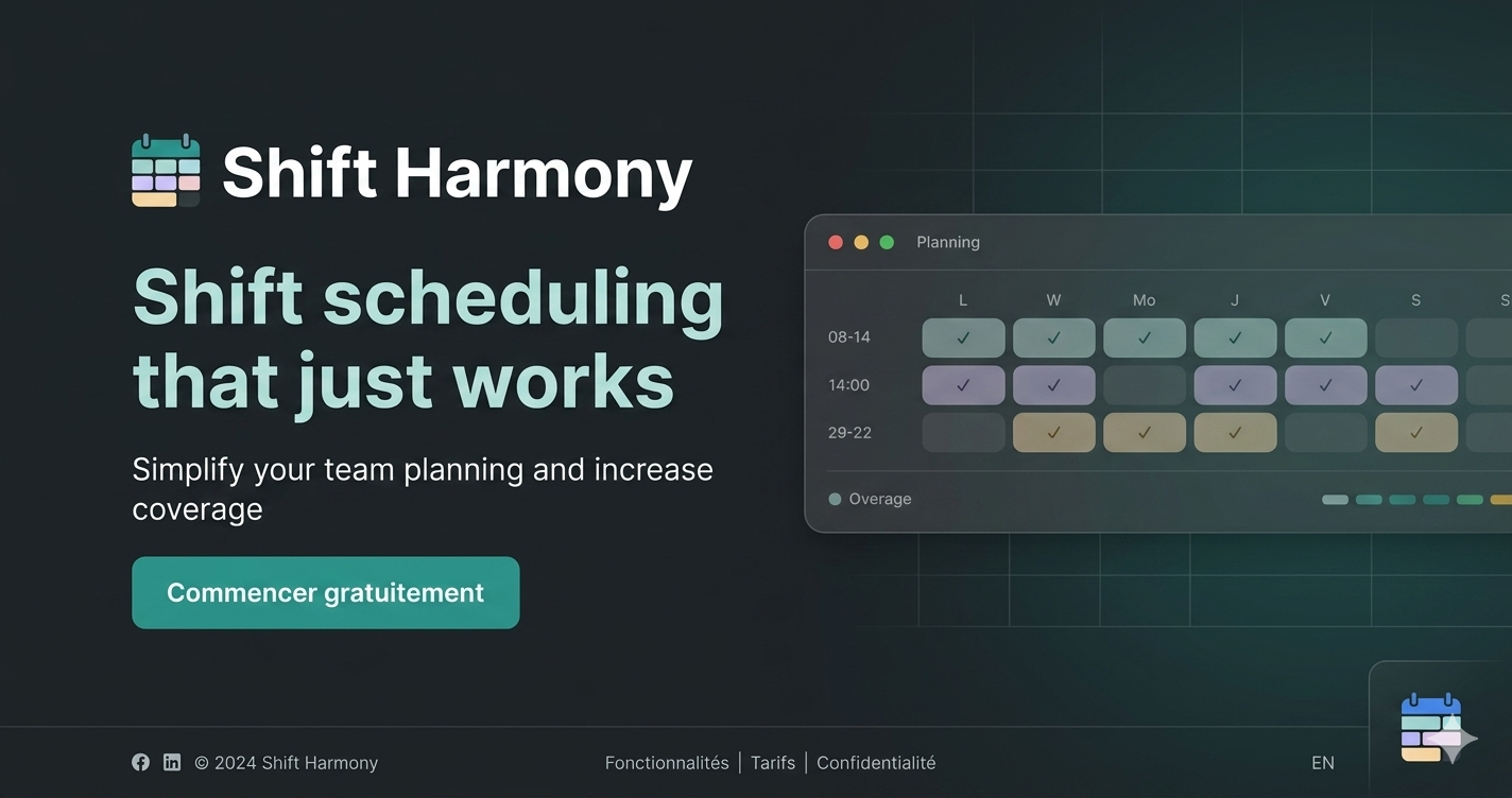Logiciel de planning d'équipe gratuit — Gestion des horaires | Shift ...